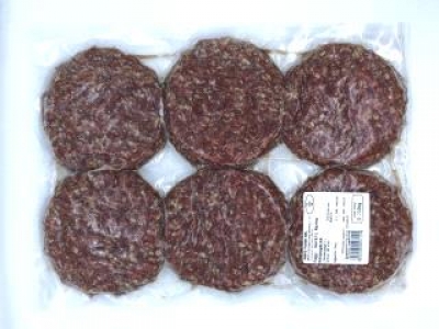 Marhahús ANGUS 190 gr 80/20% hamburger fagy. húspogácsa  6db/cs (MIR181)