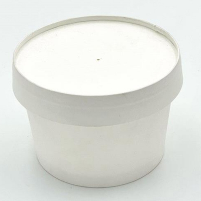 Leveses Papírtégely tető-papír 470 ml fehér  25db/cs  (500db/#) (ÖKO003)