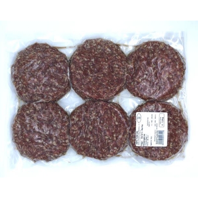 Marhahús 160 gr 80/20% hamburger fagy. húspogácsa  6db/cs. (MIR159)
